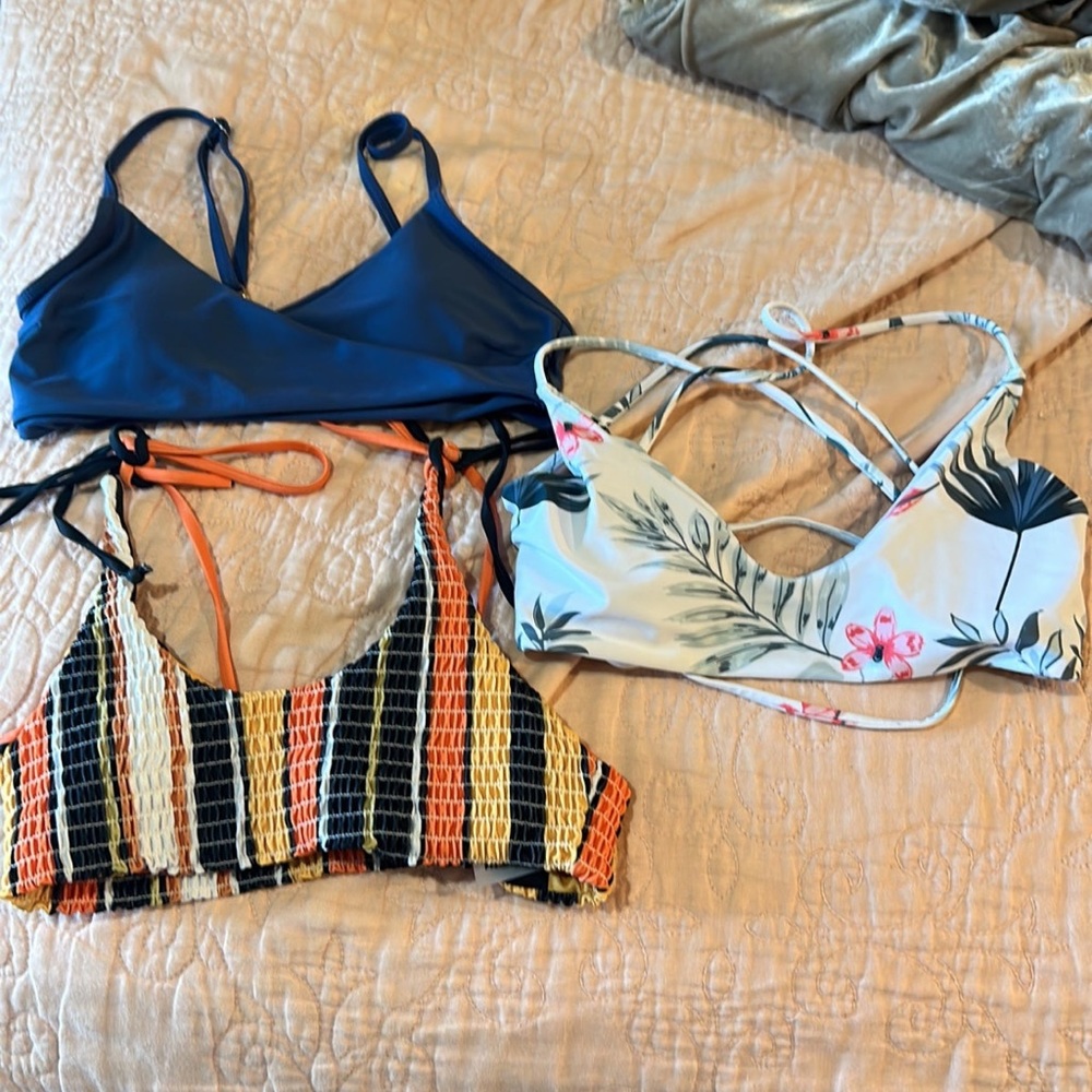 3 SHEIN bikini tops, size small